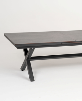 Stoly Long Island jedálenský stôl antracitový 240-300 cm
