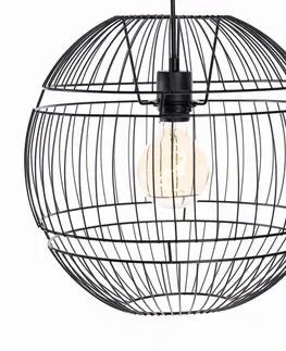 Zavesne lampy Moderne hanglamp zwart 38cm E27 - Sphaera