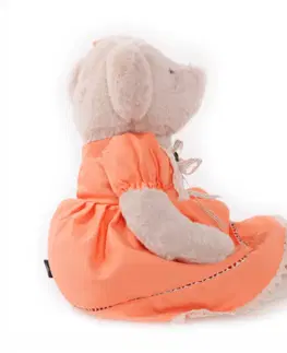 Plyšové hračky Plyšový medvedík, smotanová/oranžová, 45cm, MADEN GIRL TYP1