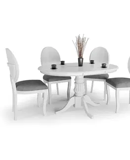 Stoly v podkrovnom štýle Rozkladací stôl William 90/124x90cm Mdf/Drevo – Biely