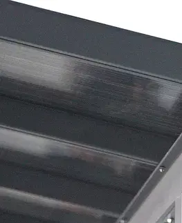 Pergoly a prístrešky Pergola 618 x 305 cm (čierná+transparentní polykarbonát)