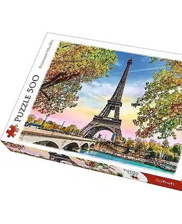 Hračky puzzle TREFL - Puzzle Romantický Paríž 500