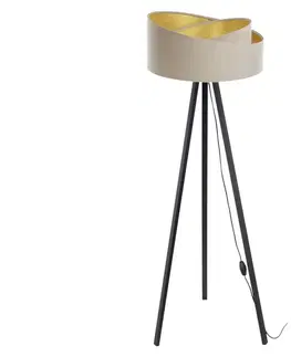 Lampy  Stojacia lampa GALAXY 1xE27/60W/230V béžová/wenge 