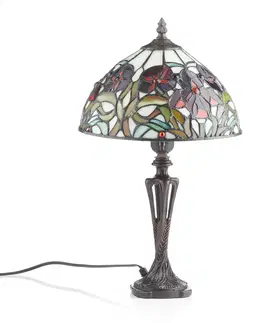 Stolové lampy Artistar ELINE stolová lampa v štýle Tiffany, 40 cm