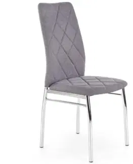 Čalúnené stoličky Stolička W136 svetlo sivá