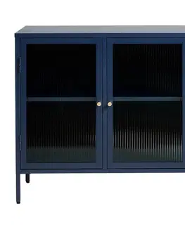 Komody Furniria Dizajnová komoda Hazina 132 cm modrá