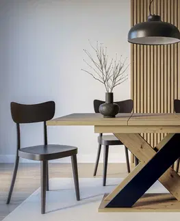 Jedálenské stoly SAXO jedálenský stôl, dub Artisan / čierna