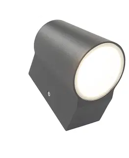 Vonkajsie nastenne svietidla Vonkajšie svietidlo antracitové so senzorom svetlo-tma vrátane LED - Uma