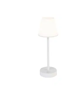 Stolove lampy Stolná lampa biela vrátane LED nabíjateľná s dotykovým stmievačom - Renata