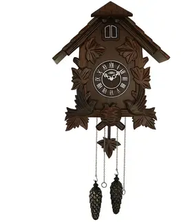 Hodiny Kyvadlové kukučkové hodiny V. PRIM 40cm, tmavo-hnedá