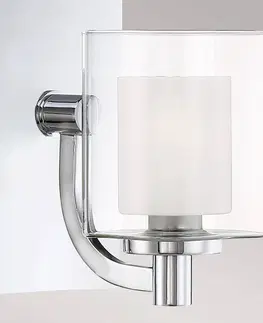 Nástenné svietidlá QUOIZEL Nástenné svietidlo Kolt IP44 s dvojitým skleneným tienidlom, s jedným