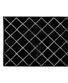 Koberce a koberčeky Koberec, čierna/vzor, 57x90 cm, MATES TYP 1