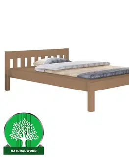 Drevené postele Postel Pino 160x200 borovica morená dub