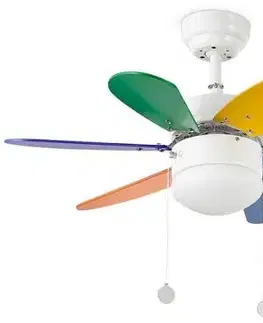 Ventilátory Stropný ventilátor s osvetlením Faro PALAO 33179 multicolor