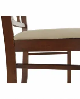 Stoličky Jedálenská stolička, orech/béžová, OLEG NEW