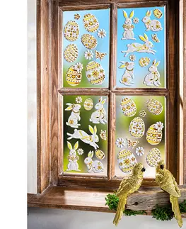Drobné dekorácie a doplnky 10-dielny obrázok na okno "Veľkonočné vajíčka"