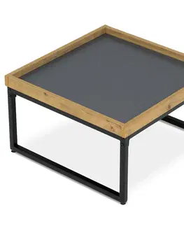 Konferenčné stolíky Konferenčný stôl s dekoratívnou hranou, 53 x 53 x 30 cm