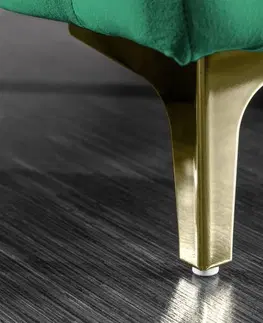 Dizajnové taburety LuxD Dizajnová taburetka Rococo zelená / zlatá