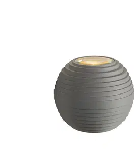 Záhradné lampy Lucide Lucide 17804/06/36 - LED vonkajšie nástenné svietidlo AYO 2xLED/3W/230V šedé 