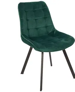 Čalúnené stoličky Stolička Simon zelená