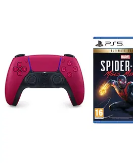 Gamepady PlayStation 5 DualSense Wireless Controller, cosmic red + Marvel’s Spider-Man: Miles Morales CZ (Ultimate Edition) CFI-ZCT1W