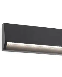 Vonkajšie nástenné svietidlá FARO BARCELONA Hranaté vonkajšie LED svietidlo Must šírka 21,7 cm