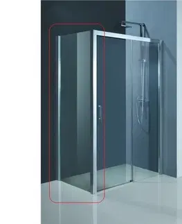 Sprchovacie kúty HOPA - Pevná stena ESTRELA - FARBA rámu - Chróm / Leštený hliník (ALU), Pevná stena - 90, Smer zatvárania - Univerzálny Ľavé / Pravé, Výplň - Číre bezpečnostné sklo - 6 mm BCESTR90PSCC