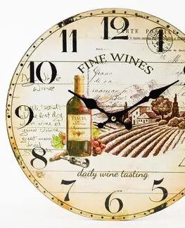 Hodiny Nástenné hodiny, Flor0150, Fine Wines, 34cm