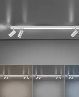 Stropné svietidlá PURE PURE Lines stropné LED svetlo, 4-plameňové, hliník