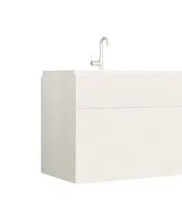 Kúpeľňový nábytok KONDELA Mason WH 13 kúpeľňová skrinka pod umývadlo biela