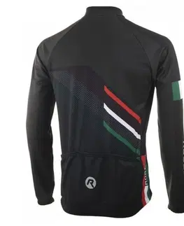 Cyklistické dresy voľnejšie cyklistický dres Rogelli TEAM 2.0 s dlhým rukávom, čierny 001.971.