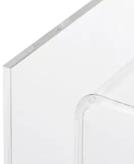 End Tables Príručný stolík z akrylového skla s držiakom na časopisy