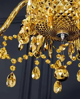 Svietidlá LuxD 28314 Dizajnový luster Sabella 75 cm zlatý závesné svietidlo
