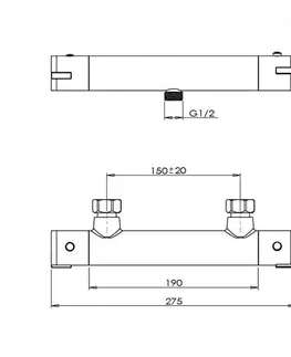 Kúpeľňové batérie Eisl - Termostatická sprchová batéria Claudio CLT168ACR CLT168ACR
