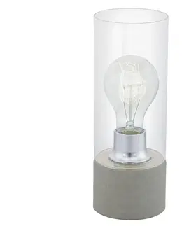 Lampy Eglo Eglo 94549 - Stolná lampa TORVISCO 1xE27/60W/230V šedá 