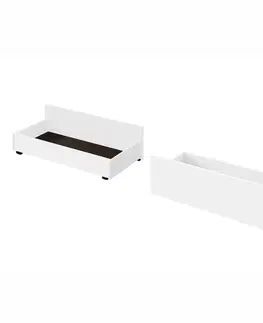 Šatníkové skrine 2 kusy, zásuvný kontajner pod posteľ, biela, MIDEA