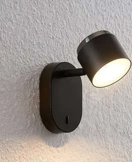 Bodové svetlá Lindby Lindby Marrie bodové LED svetlo s vypínačom čierne