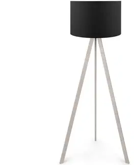 Lampy  Stojacia lampa AYD 1xE27/60W/230V čierna/béžová 