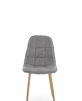 Jedálenské stoličky HALMAR K316 jedálenská stolička sivá / dub medový