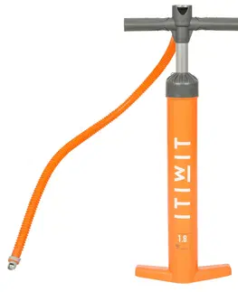 vodné športy Tlakomer na vysokotlakové dvojčinné a trojčinné pumpy oranžovo-čierny