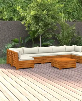 Záhrada Záhradná sedacia súprava 8 ks LENKA Dekorhome Krémová