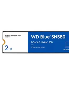 Pevné disky WD Blue SN580 SSD disk 2 TB M.2 NVMe Gen4 41504150 MBps WDS200T3B0E