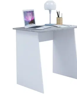 Stoly a stolíky Písací Stôl Masola Mini Biela, Dekor Beton