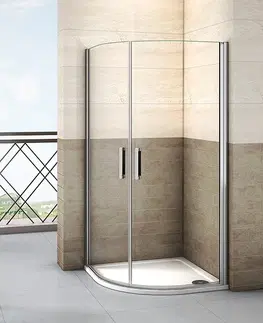 Sprchové dvere H K - Štvrťkruhová sprchová zástena LUREN S2 90, číre sklo, R550 SE- LUREN S2 90