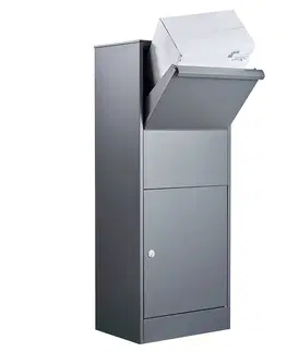Voľne stojace poštové schránky Juliana Voľne stojaca poštová schránka Allux 800S-L v čiernej farbe