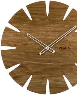 Hodiny Dubové hodiny Vlaha so striebornými ručičkami VCT1031, 45cm