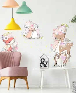 Nálepky na stenu Nálepka na stenu - Floral animals