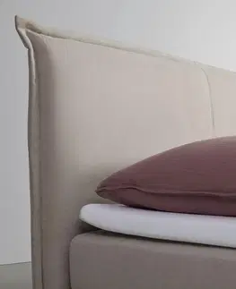 Americké postele Boxspringová posteľ s toperom 180x200 Cm, Béžová