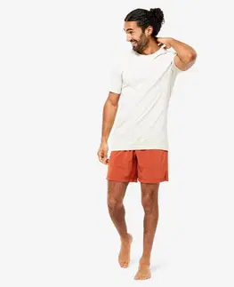 nohavice Pánske šortky na hot jogu mimoriadne ľahké so všitými slipmi