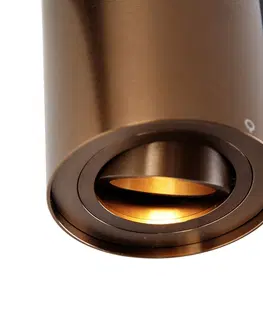 Kolajnicove svietidla Moderný 1-fázový koľajnicový reflektor tmavý bronz - Rondoo Up